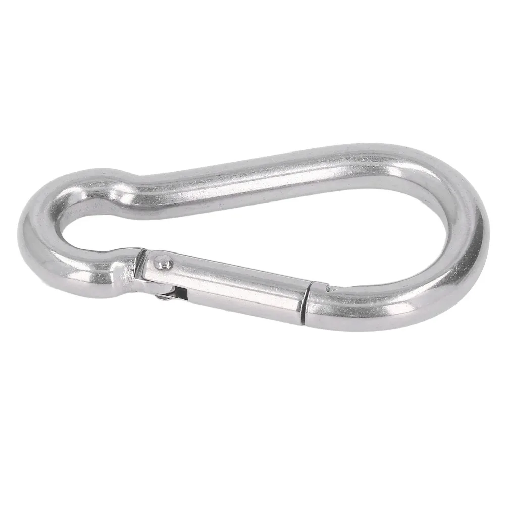 7 Pcs Durable M8 Hammock Hanging Hardware Stainless Steel Rectangle Hammock Hooks Heavy Duty Anchor Hooks Wall Mount