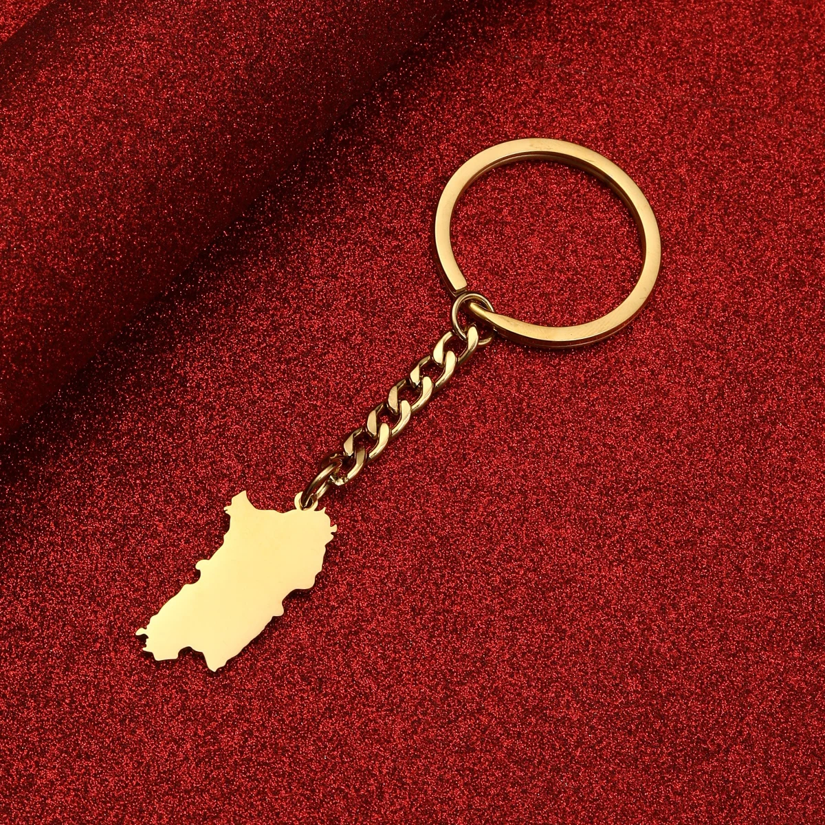 Stainless Steel Italy Sardinia Keychain Silver Color Gold Color Trendy Italian Sardegna Sardaigne Jewelry