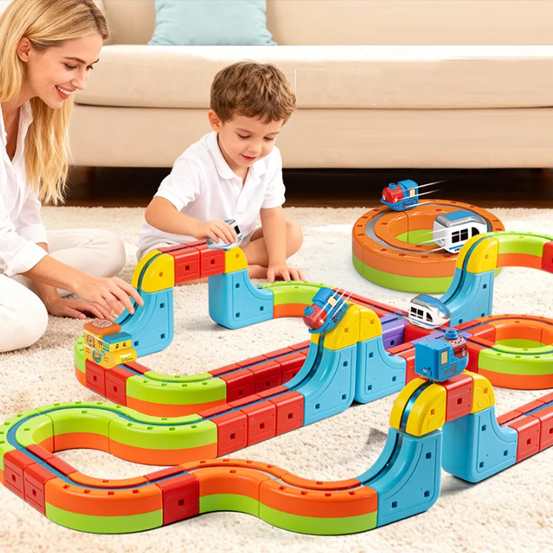 

Electric Magnetic Track Set With Anti-Gravity Vehicles Railway Building Blocks High-Speed Rail Car Kid Gift Toy