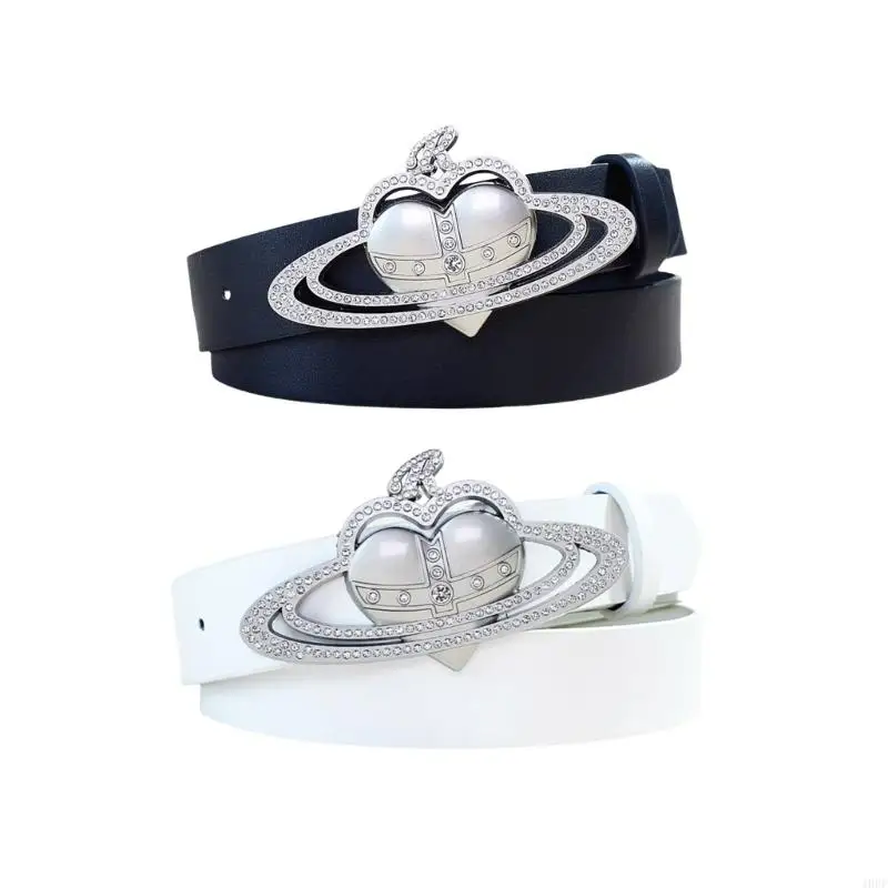 

J0PF Elegant Leather Waistband Unique Pants Dress Decorative Waist New Ladies Belts for Casual Attires