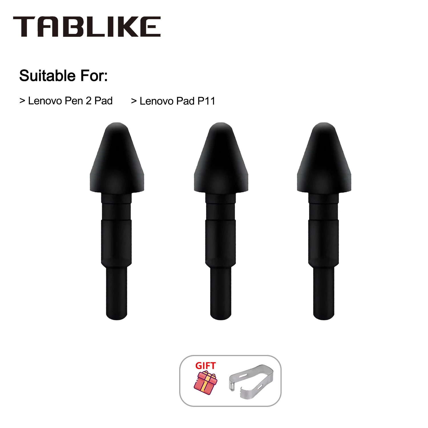 Tablet Tip for Lenovo Pen 2 Pad /Pad P11 Easy Swap Precise Writing Nibs,Tablet Screen Safe AntiScratch Replacement Tip