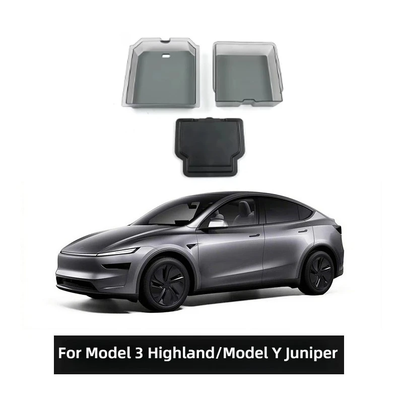

Center Console Ice Crystal Storage Organizer Box for Tesla Model Y Juniper Model 3 Highland 2025 Armrest Hidden Box Accessories