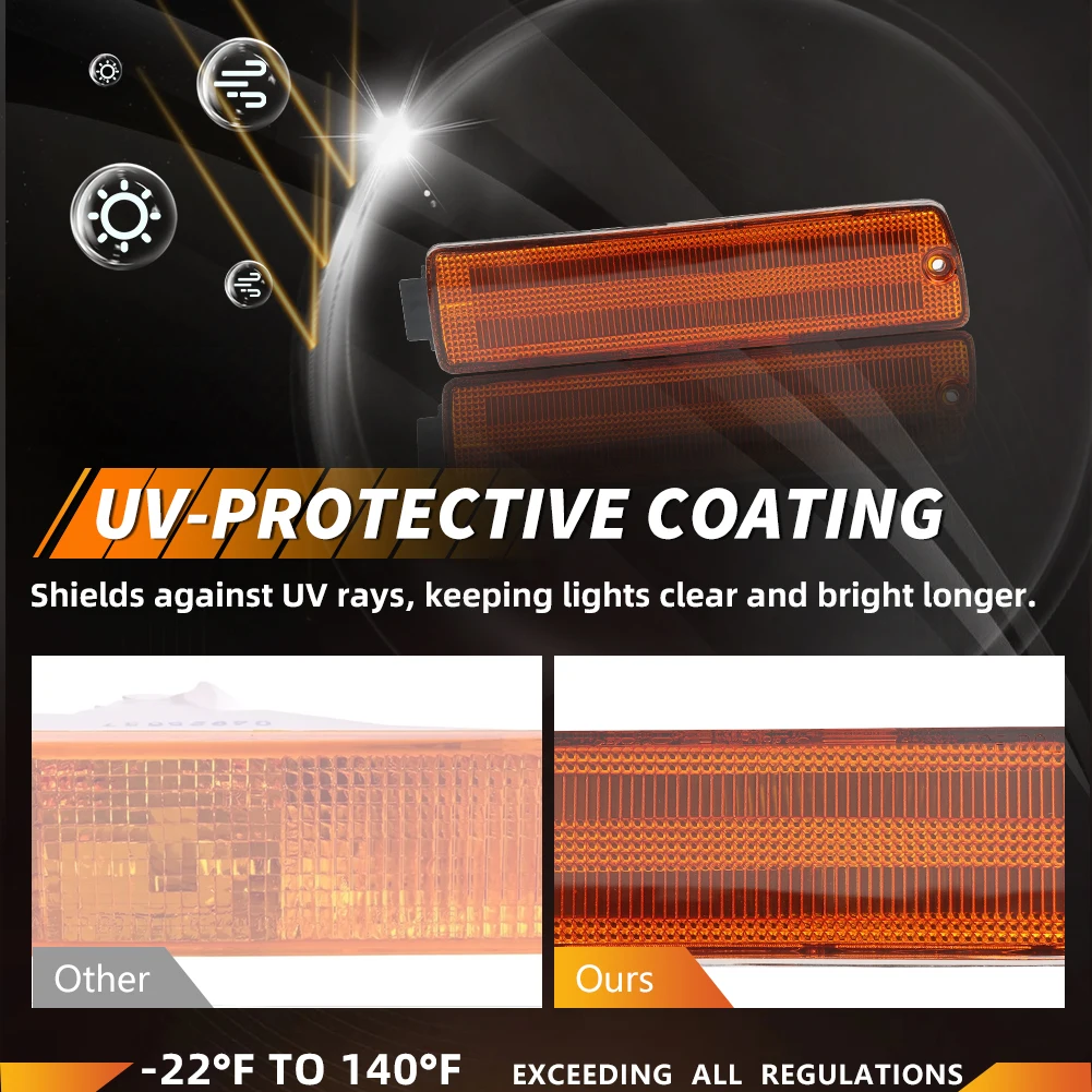 2 قطعة المصد الأمامي الجانب ماركر بدوره مصباح إشارة العلب ل 1990-1992 VW Golf Mk2 II A2 GTi Jetta لا لمبة/المقبس وشملت #4