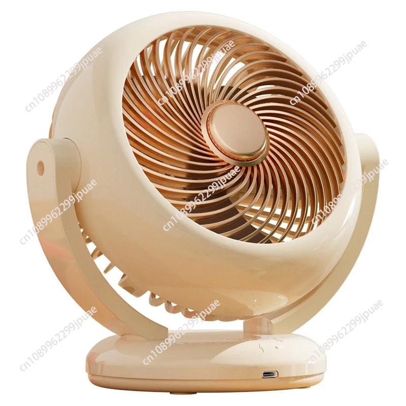 Oscillating Mini USB Desk Fan Rechargeable Long Battery Life Portable Silent Small Table Cooling Fan For Home Office Travel