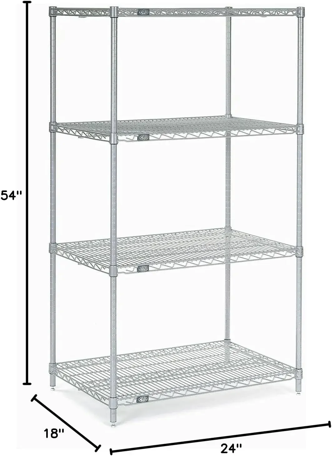Nexel 18245C Nexel Chrome Wire Shelving, 24