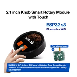 Ar-duino 2.1inch 480*480 Smart Display ESP32-S3 LVGL Circular Push Knob Rotary Encoder TFT Display WIFI BLe Uart Smart Module