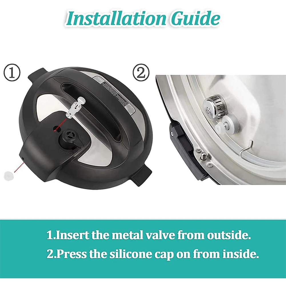 Steam Release Handle Float Valve Replacement Parts with Anti-Block Shield for Instantpot Duo/Duo Plus 3 5 6 and 8 Quart