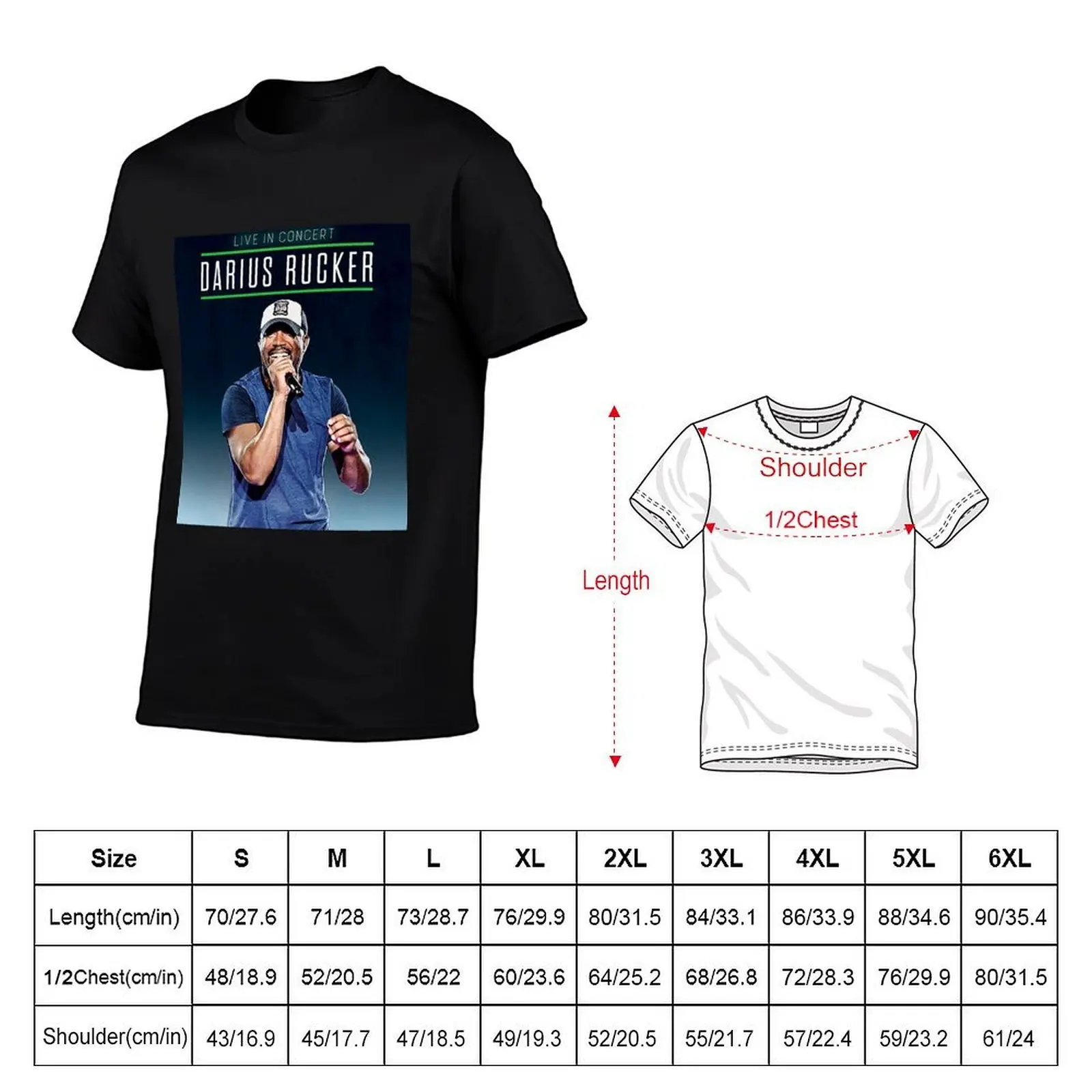 ayam Darius bakar Rucker tour 2021 T-Shirt man t shirt summer t shirts with prints t shirt man casual T-shirt