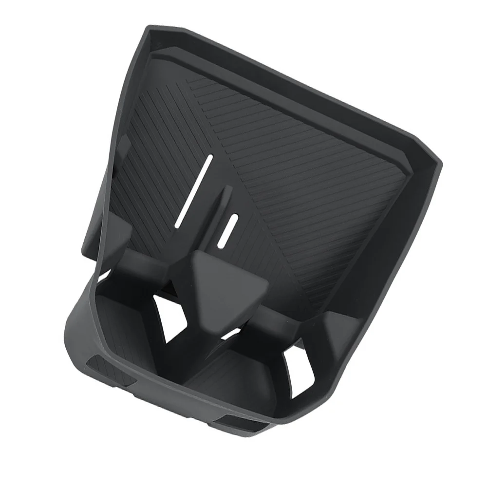 Wireless Charging Pad And Cup Holder Insert Front Center Console for BMW X3 2025 Black Silica Gel