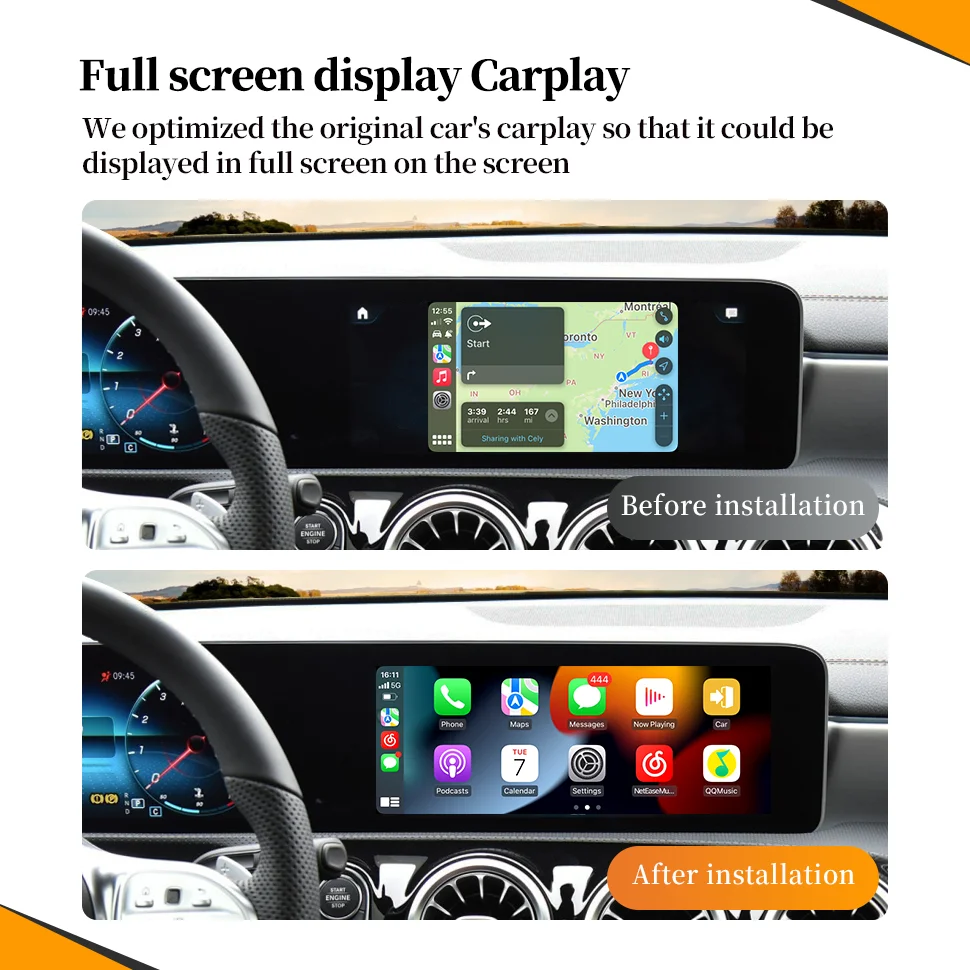 Wit-Up  for y Benz A 177 B W247 CLA W118  Air Carplay box  Android interface Mercedes MBUX MBUX NTG7.0  Apple CarPlay