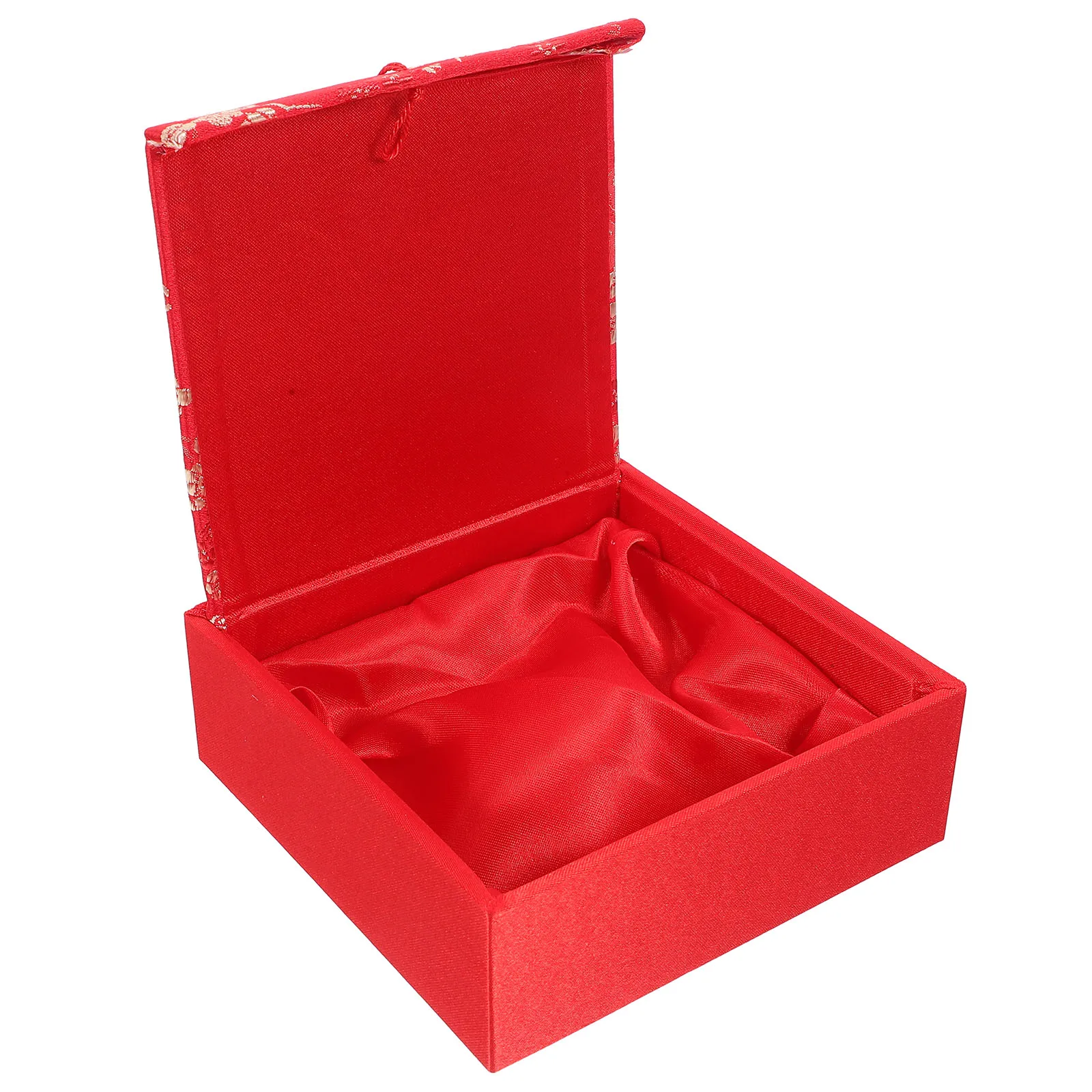 

Gift Box Jewelry Cases Trinket Boxes Brocade Container Holder Travel Packing Small Mini