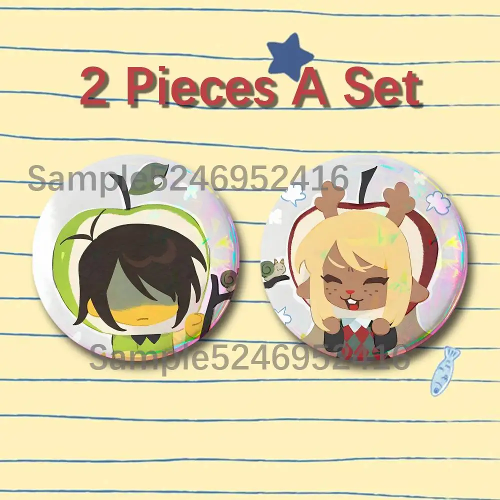 Noelle Kris D-Deltarune Game 2 Pieces Set Badge Set Fashion Brooches for Women Men Backpack Accessory Bag Badge Jewelry Gift