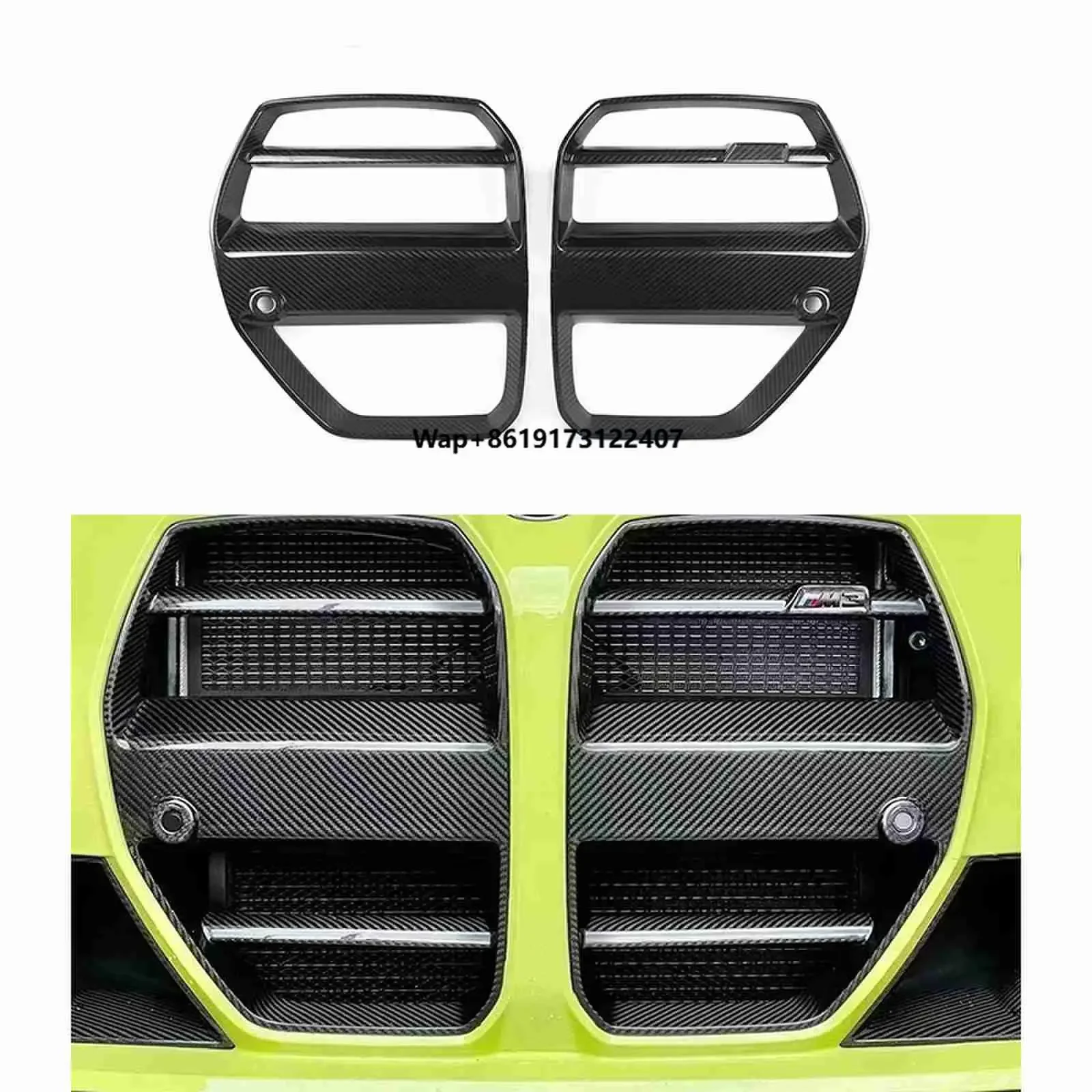 

Dry Carbon Fiber Front Bumper Grille for G80 M3 G82 M4 Front Kendey Grill Perfect Fitment