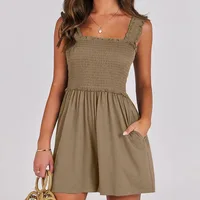 New Women's Dress Black Smocked Midi Ruffles - Fashion Casual Swing Summer Dress for Holiday Beach Date Night Y2k Clothing - Image 5