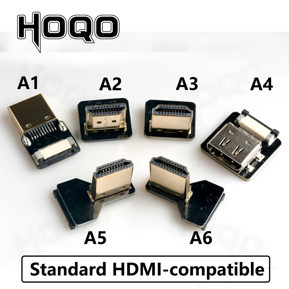 Elastyczny kabel HDMI, złącze Micro HD na Mini HD, męskie i żeńskie, kąt 90/270 stopni, kabel płaski FFC 20-pinowy, kompatybilny z HDMI. — zdjęcie produktu 4