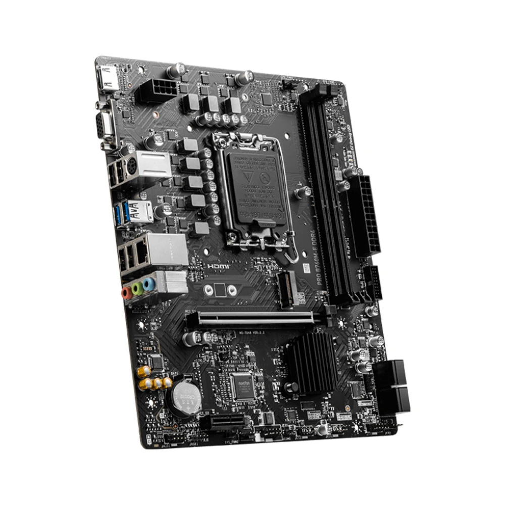 MSI PRO B760M-E DDR4 Motherboard Intel B760 LGA1700 Support i9-14900KF i5-12400F i5 12400f DDR4 5333MHz NVME M.2 PCle 4.0 mATX