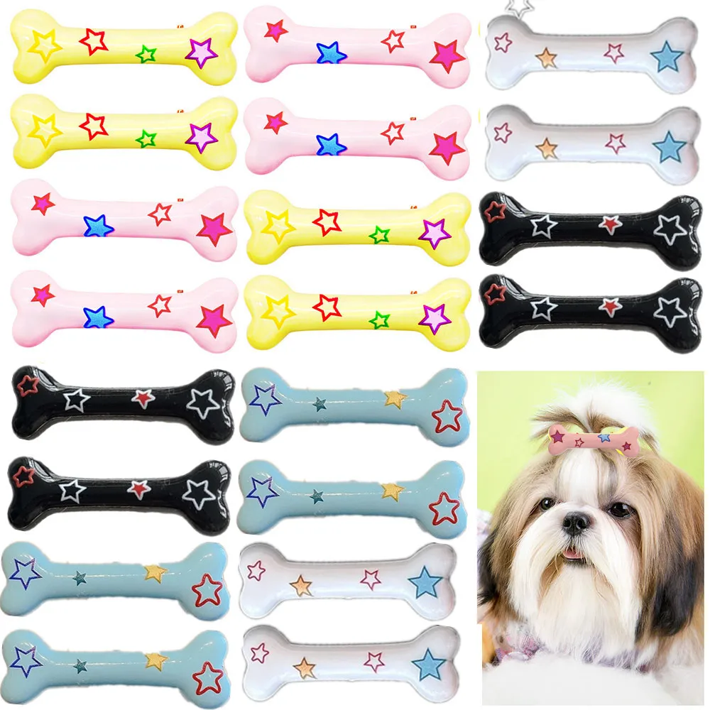 Stars Print Pet Dog Hair Clips Fashion Dog Hairpin Cute Decoration Puppy Hair Bows for Small Dogs Supplies Pet Headwear