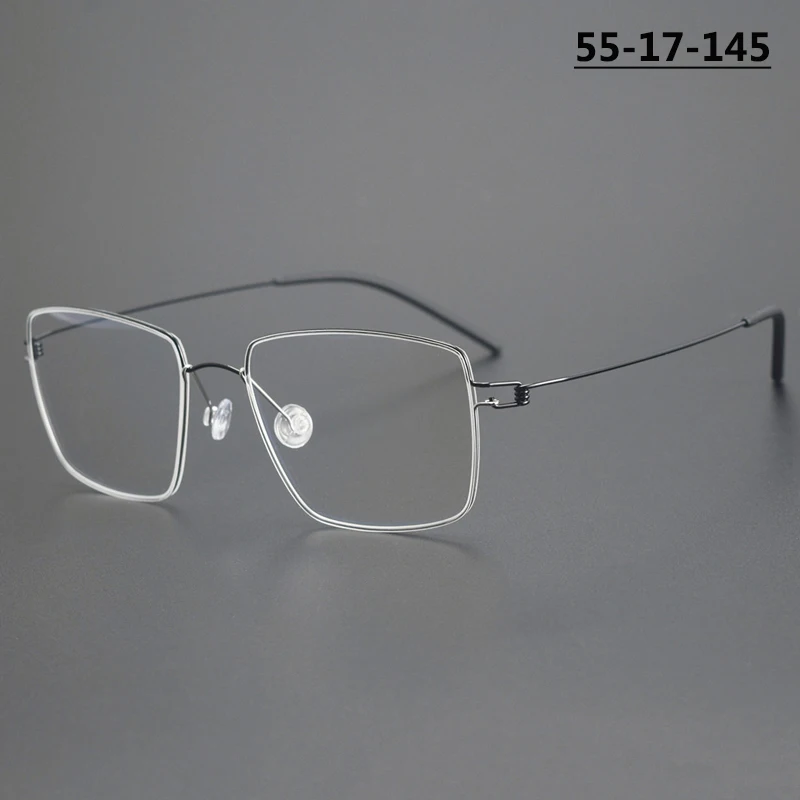 Herren Air Titanium Randlose Eckige Brillen, Damen Modische Dünne Brillengestelle, Dänisches Markendesign, Brillenfassungen, Sehhilfen, Amold