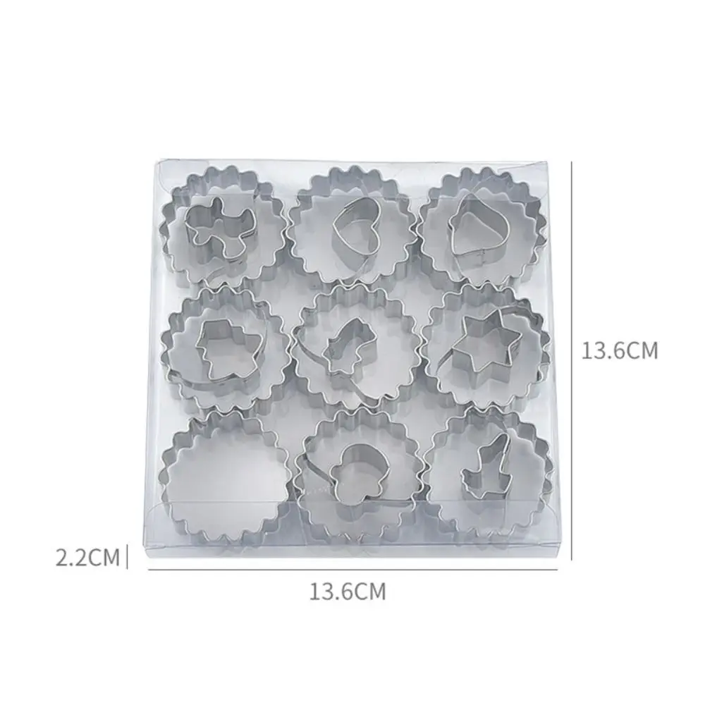 9pcs 304 Stainless Steel Christmas Cookie Cutters Xmas Tree Snowman Biscuit Baking Tools Gingerbread Man Pastry Mold view 6