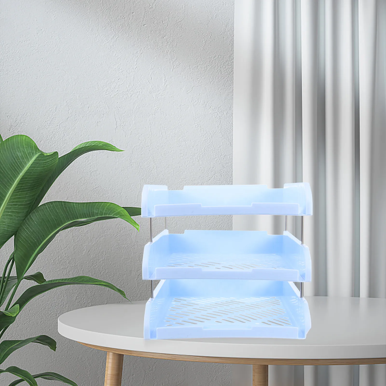 

Stackable Desk File Organizer 3 Tier Paper Tray for Office Home School Desktop Document Storage Rack Desktop Organizer