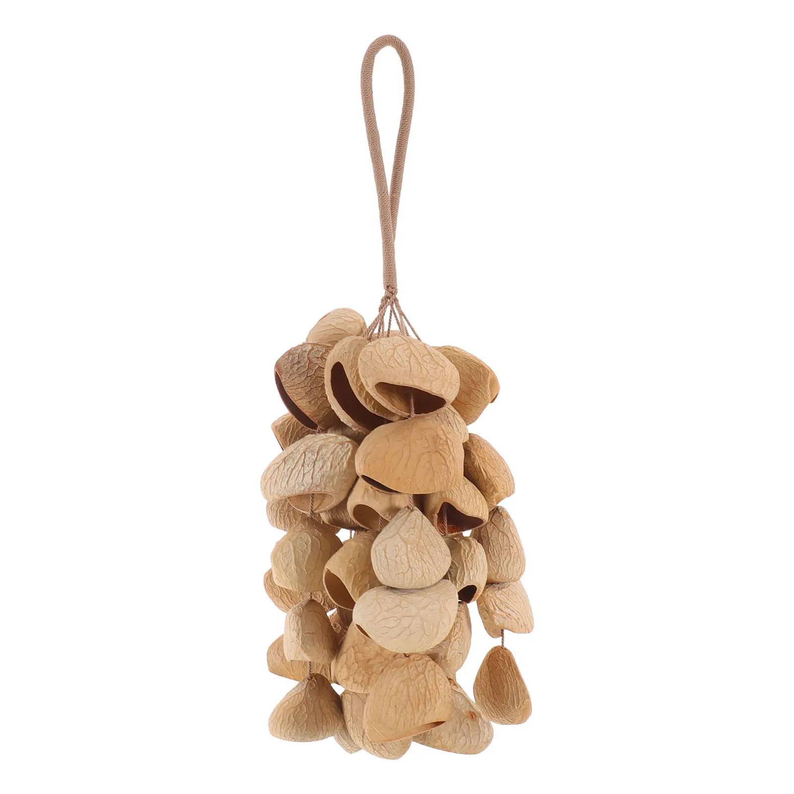 Handmade Shell Wind Chimes Coconut 13.4 Inches Hanging Fruit Calming Sound for Garden Decor Indoor Wind Chime
