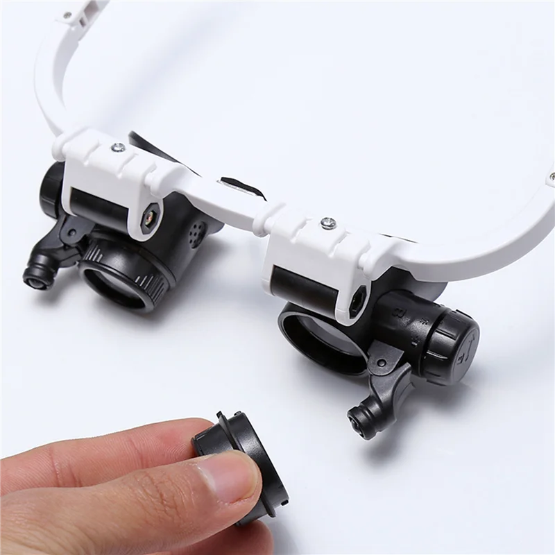 

3Pcs 8X 15X 23X Double Eye Loupe Head Wearing Repair Jeweler Watch Clock Magnifier Illuminated Magnifying Glass