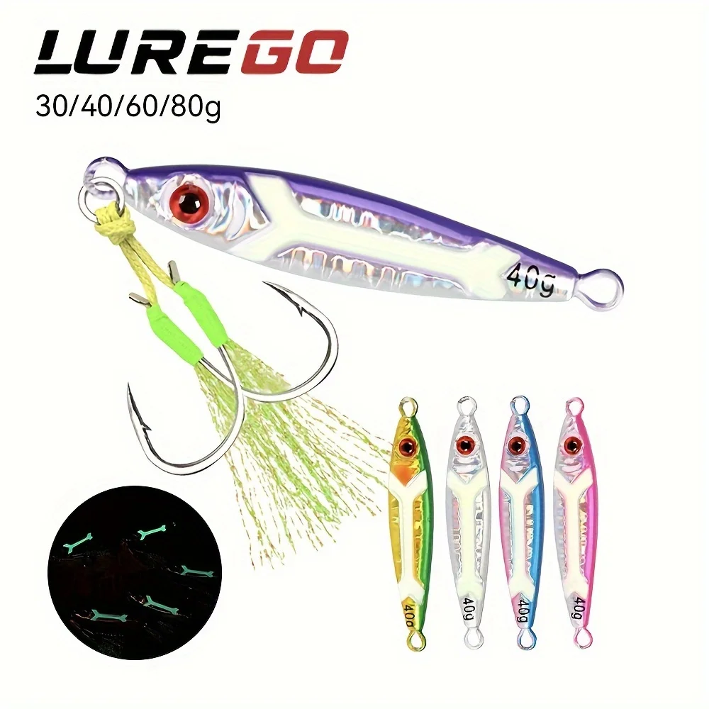 1 Stück Laser-Leuchtender Slow-Jigging-Löffel - Weitwurf-Metallköder für Hochsee-Bootsangeln