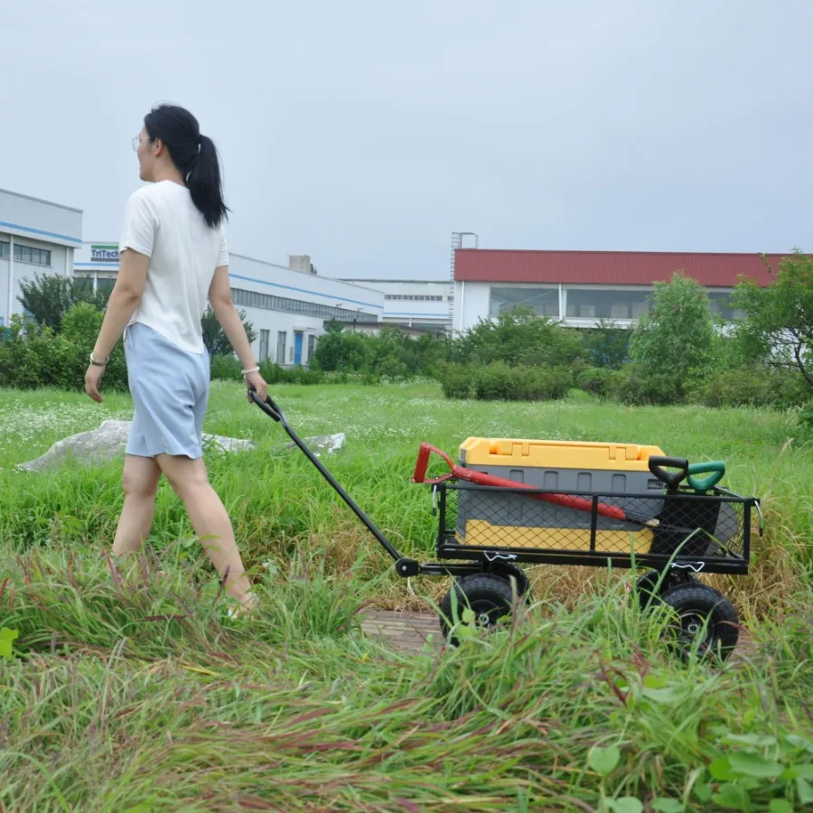

Грузовики Wagon Cart Garden cart легко транспортировать дрова TC1840BKG