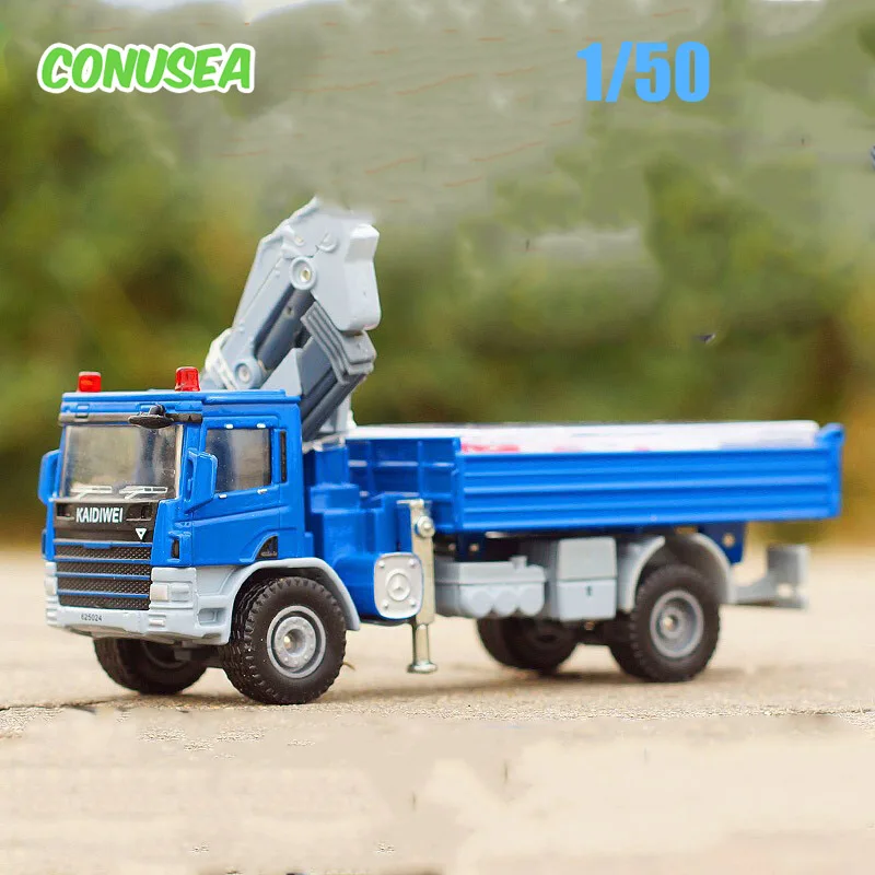 

1/50 Diecast Alloy Truck 1/50 Engineering Car Model Crane Transport Truck Kids Miniature Collection Gift for Boy Children Toys