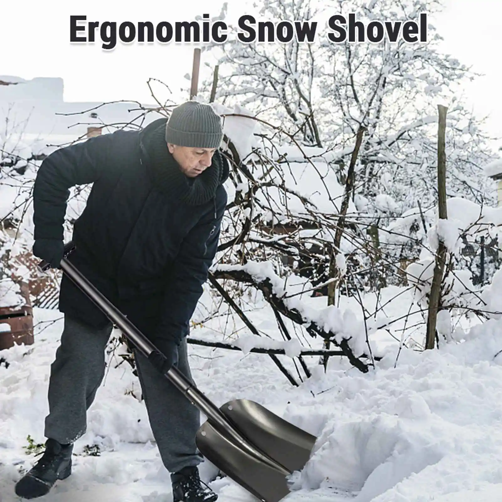 

ZK30 Telescopic Snow Shovel Sport Utility Shovel Retractable Camping Shovel Snow Removal Tool