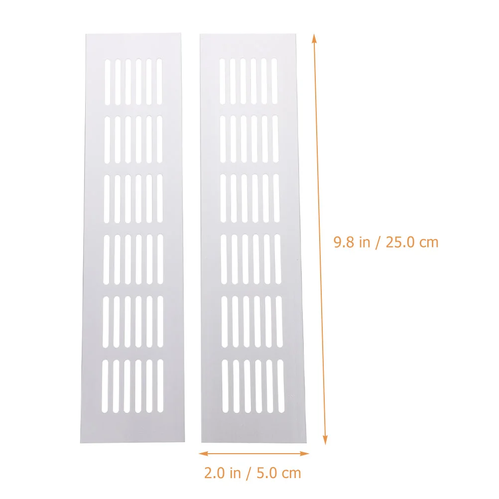 Cubiertas de ventilación para gabinete, máquina secadora de aire para muebles, rejilla rectangular para zapatos, persianas de aleación de aluminio, puerta de armario, 2 uds.