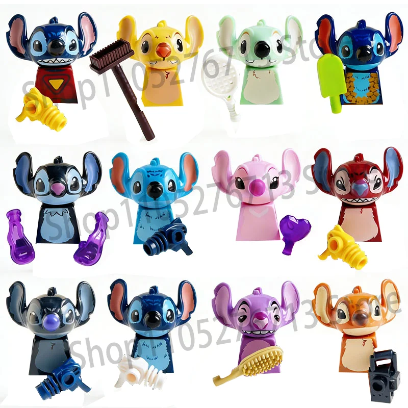 

12Pcs/Sets New Lilo & Stitch Cartoon Building Blocks Cute Action Figure Bricks Assembly Toys Birthday Gift For Kids