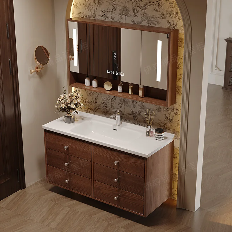 wooden aesthetic bathroom cabinet Large size room decor fashion interior luxury cupboard Universal colchones home decoration