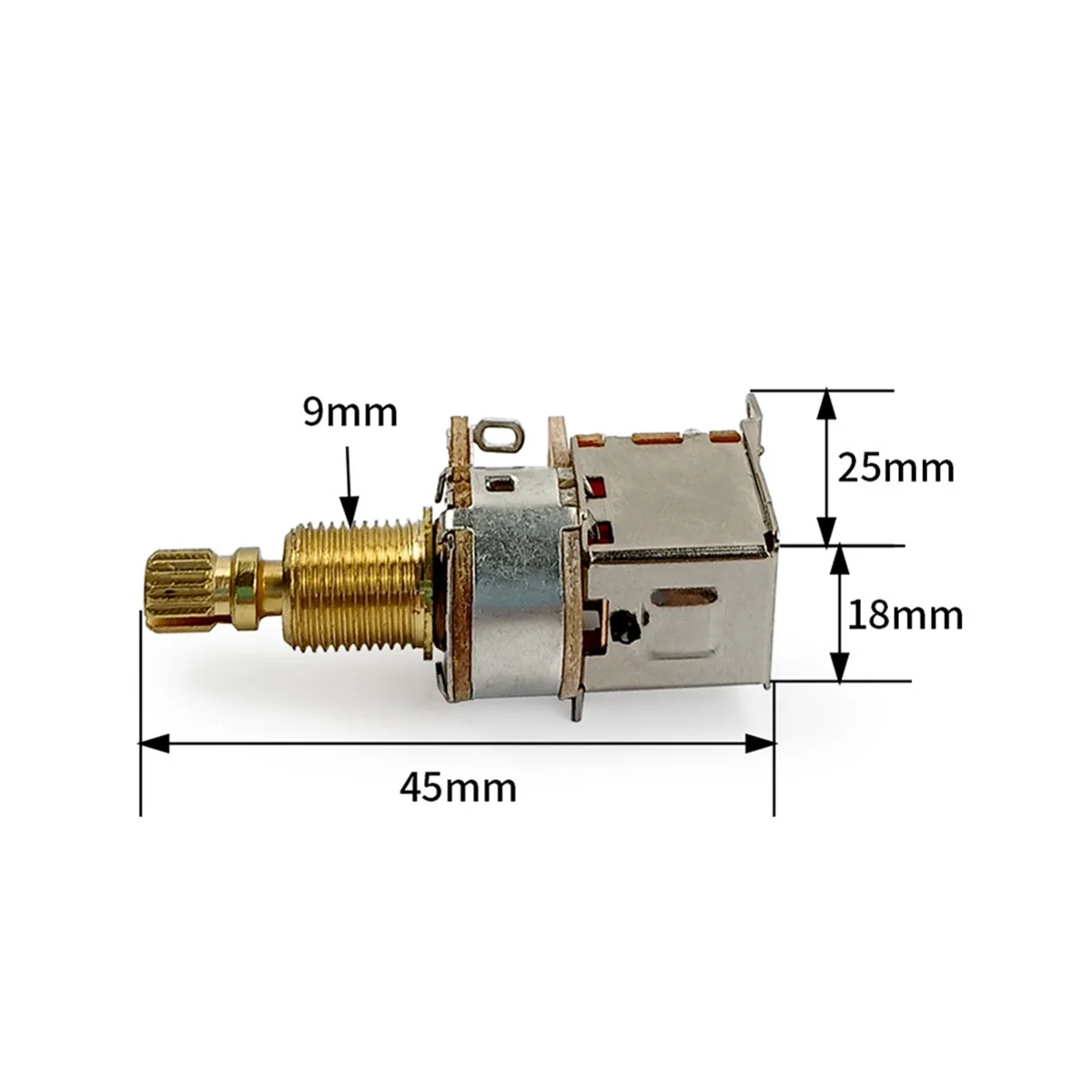 1Pcs Guitar Push/Push Potentiometer Short Shaft Push Push Potentiometer Electric Guitar Pot A500K for Guitar Bass PartsJAS