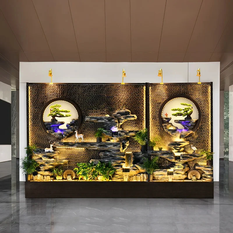 

Water Curtain Wall Rockery Water Screen Outdoor Villa Company Hotel Hallway Decoration Garden Landscape Decoration