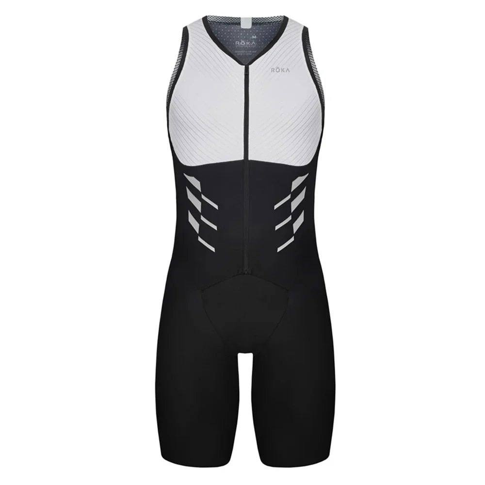 2023 Roka Mens Short Sleeveless Cycling Skinsuit Triathlon Suit Mtb Tights Bike Clothing Ropa Ciclismo Running Bodysuit Jumpsuit