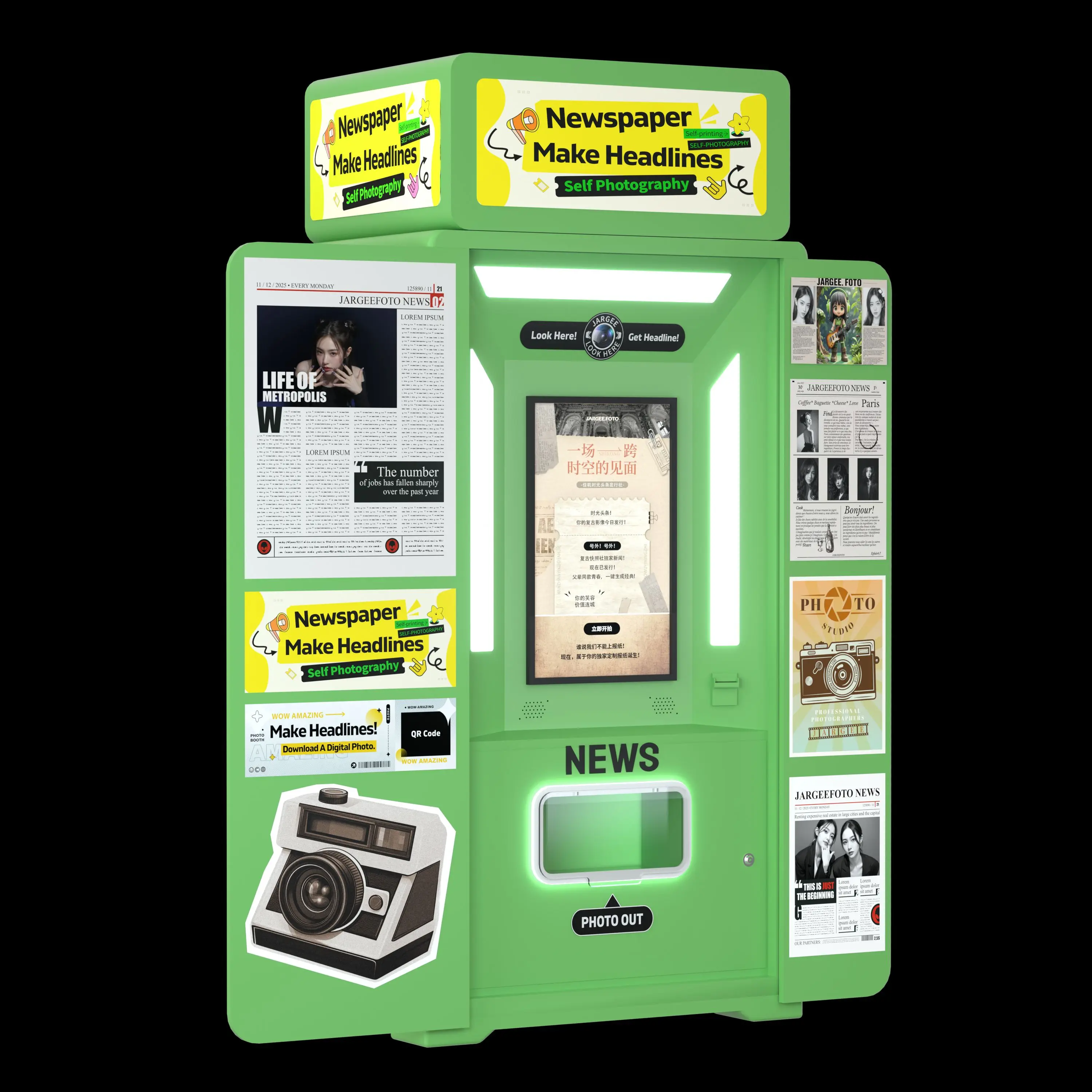 customize Newest Colorful Ink Printer for Newspaper Instant Print Photo Booth SLR Camera Compatibility Self Service Print WiFi - view 3