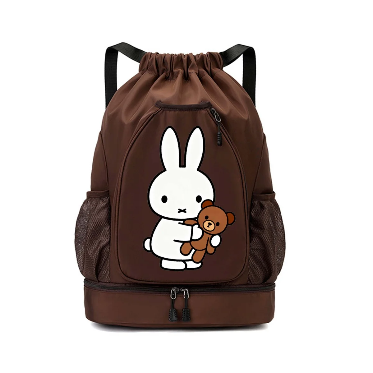 

Miffy badminton bag men's and women's large capacity sports drawstring bag outdoor tennis backpack student cute outdoor bag