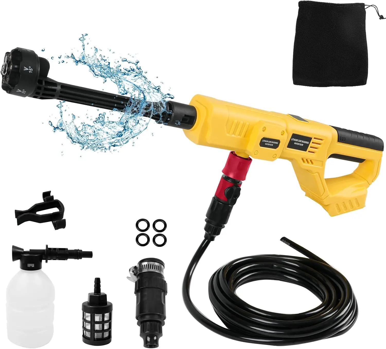 

CordlPressure Washer with 6-in-1 Nozzle, 1000PSI Portable Handheld Car Power Washer for Cars, Patios, Gardens (for 20V)