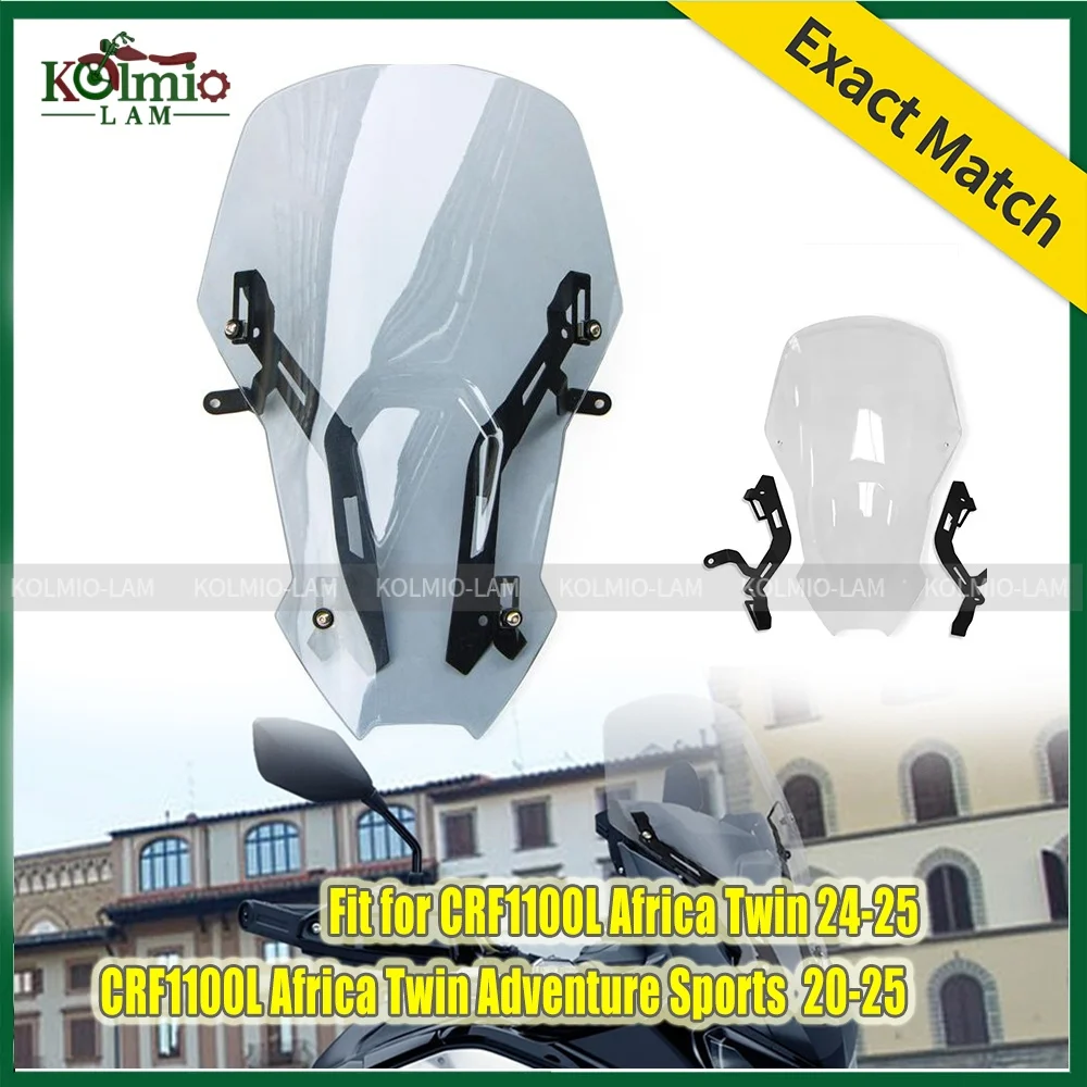 

Fit for 2020 - 2025 Honda Africa Twin CRF1100 Adventure Sports Motorcycle Windshield Windscreen CRF1100L 2024 2023 2022 2021