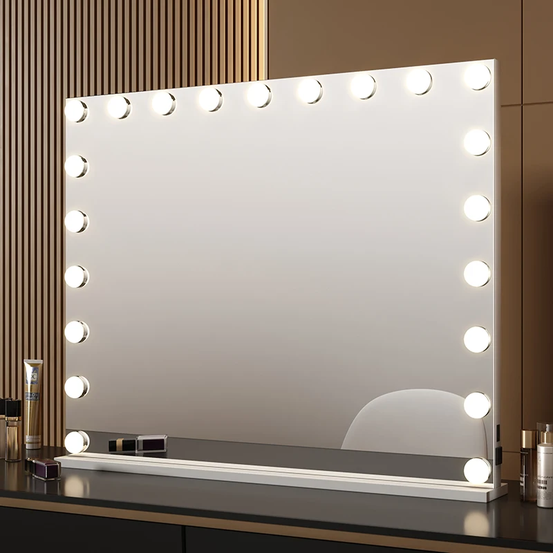 Dresser mirror vanity mirror with lamp desktop led large smart master bedroom large Internet celebrity vanity mirror