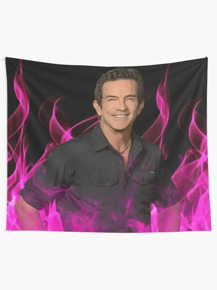 Jeff Probst Survivor Pink Fire Tapestry On The Wall Home Decorations Aesthetic Tapestry