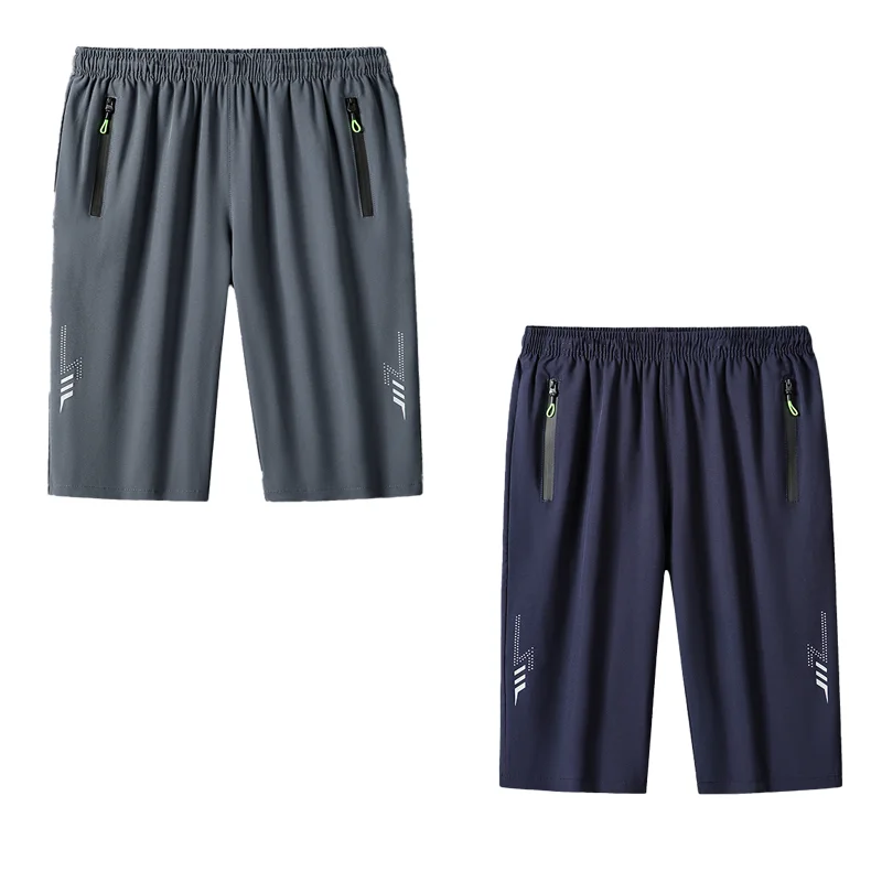 

Летние модные шорты для велоспорта на открытом воздухе: свободные, влагоотводящие, быстросохнущие, универсальные, из ледяного шелка, длиной семь дюймов