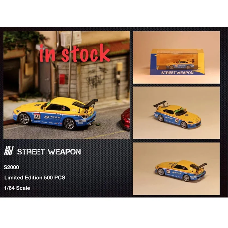 Street Weapon 1:64 S2000 Spoon ST4 NO.95 Alloy Simulation Model Car