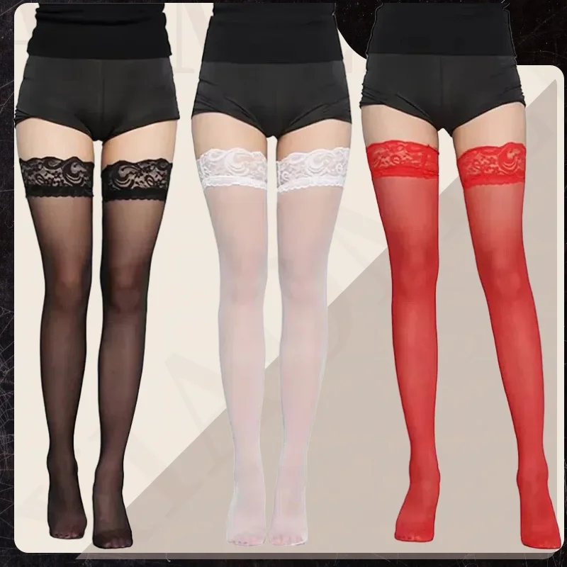 مثير المرأة الأزهار الدانتيل المرقعة فوق الركبة الفخذ العليا مطاطا جوارب حمراء سوداء المرأة فوق الركبة الفخذ الجنسيlarıfleshl ضوء