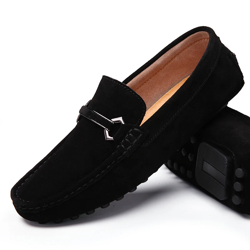 casual Leather shoes men Autumn loafers soft italian leather flats Men Business Formal Shoes Comfortable Men Shoes image 3