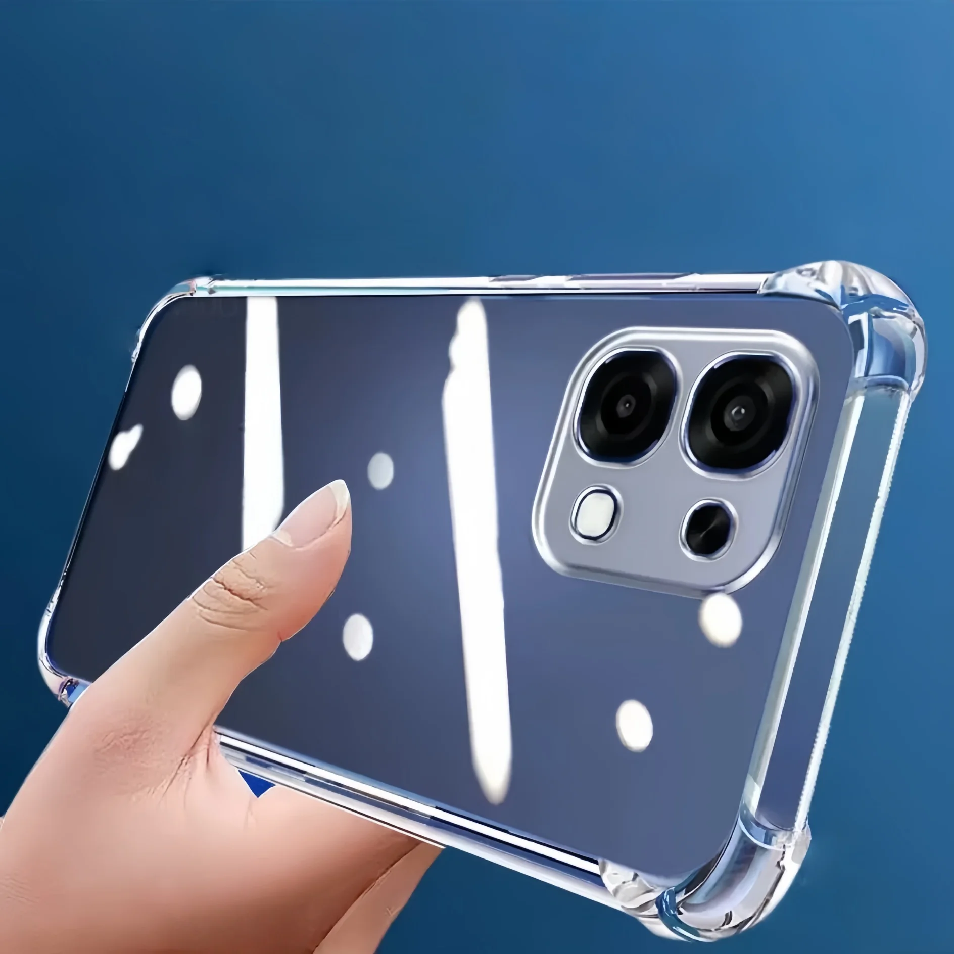 جراب هاتف شفاف بدون اصفرار TPU مقاوم للصدمات OPPO A6 Pro / A5 Pro / A5 / A5X - شفاف #1