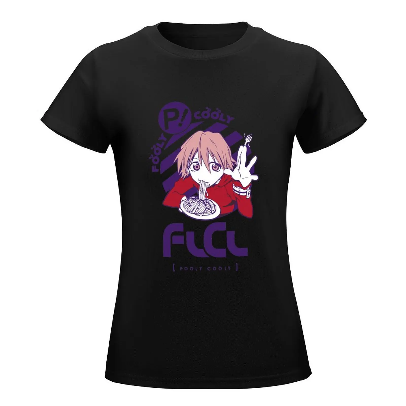 Haruhara FLCL yellow T-Shirt Blouse plus size tops Aesthetic clothing tight shirts for Women