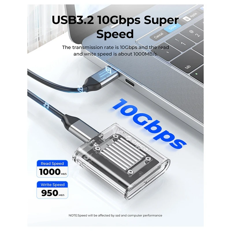 Корпус для SSD ORICO Nvme, 10 Гбит/с, Pcie