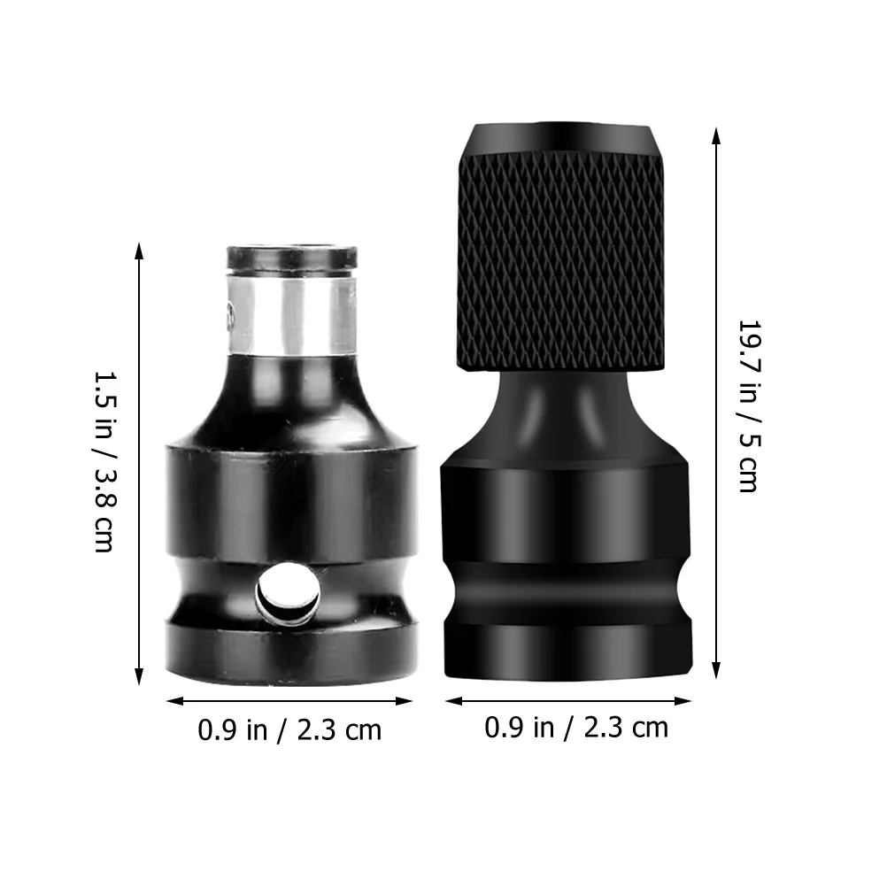 4 pçs adaptador de bit hex soquete quadrado broca chave de fenda adaptadores para impacto cromo vanádio aço 1/2 Polegada a 1/4